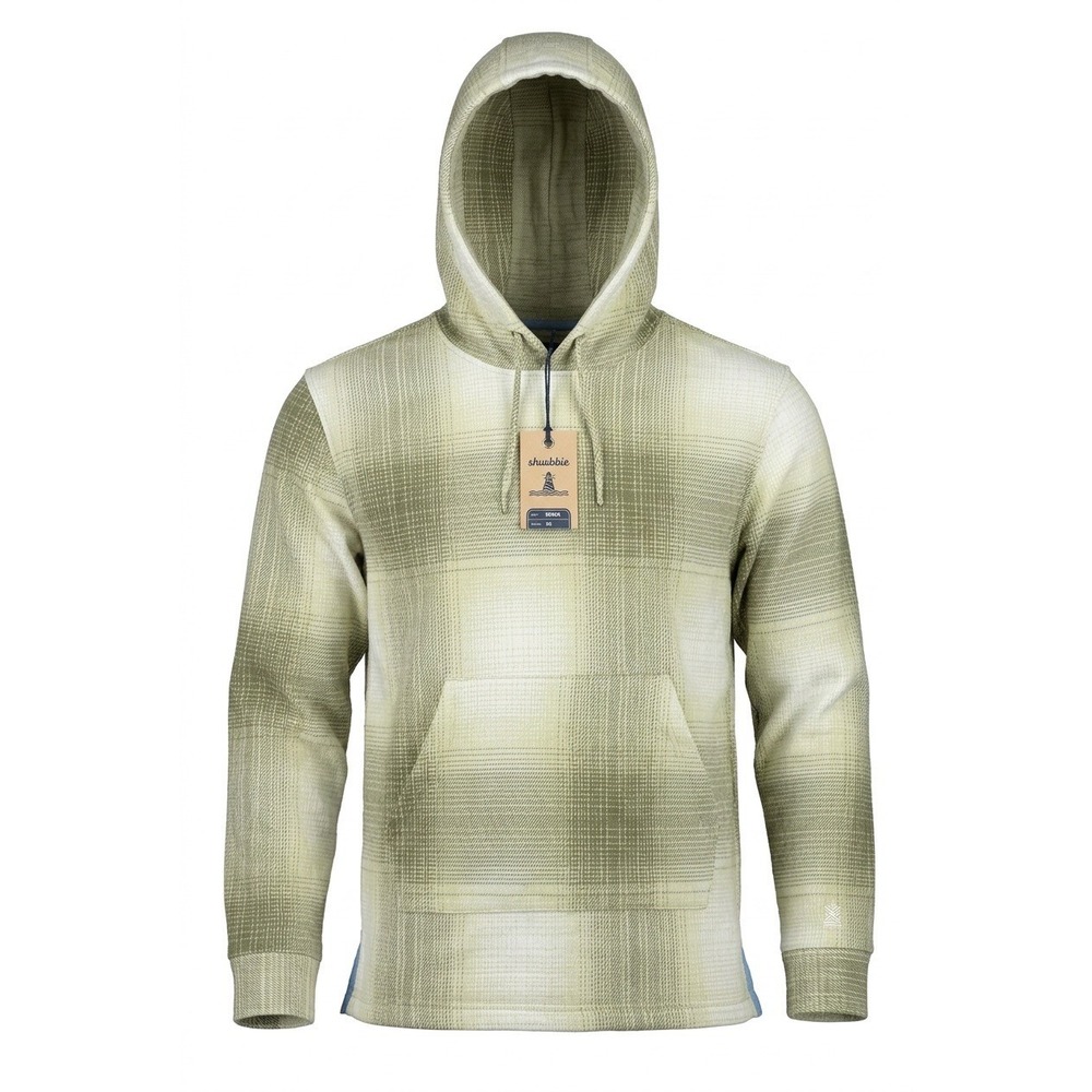Chubbies The Forest Fade Brushed Knit Hoodie Green Plaid Mens M 641253-023 NWT